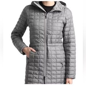 THE NORTH FACE WOMEN ECO THERMOBALL 2 PARKA COAT Grey Heather size Small